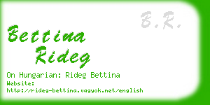 bettina rideg business card